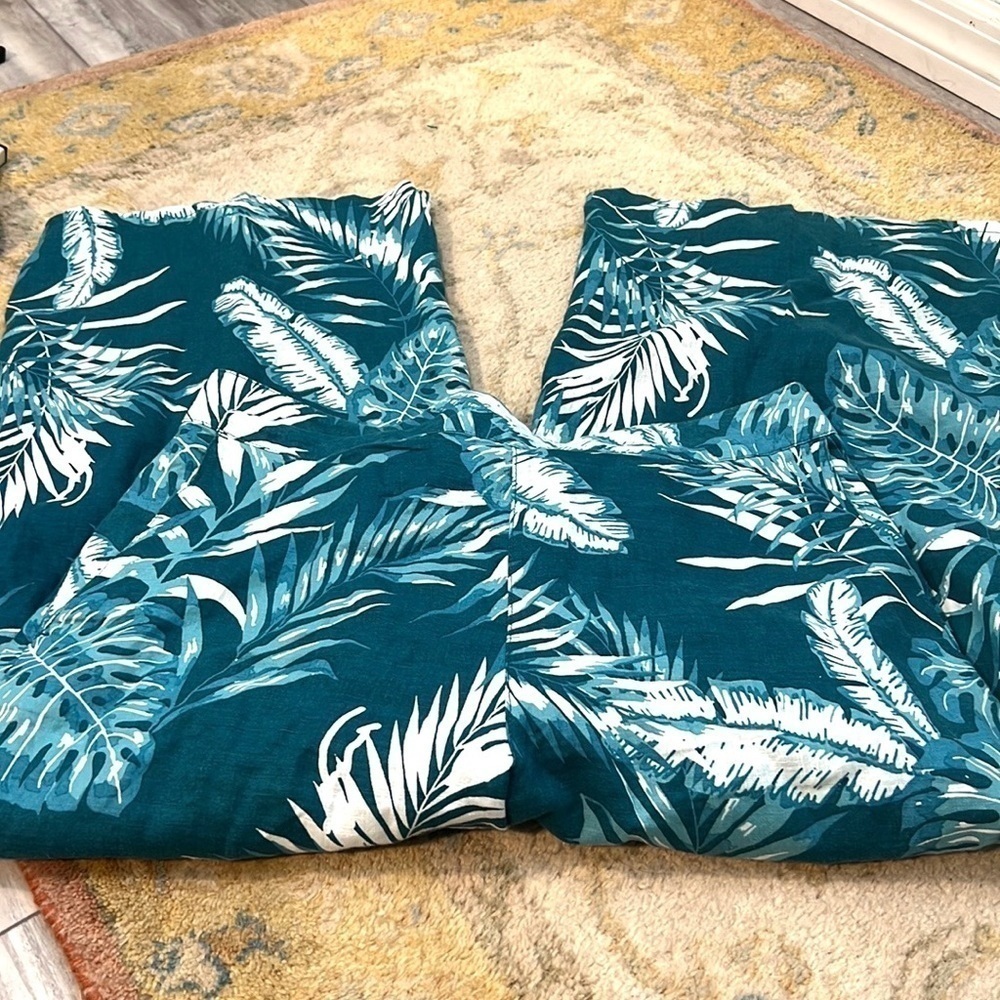 C&C California, Linen, Yacht-Wear Palazzo, Wide Leg Pants, Elastic Back Waist,L - Picture 11 of 14